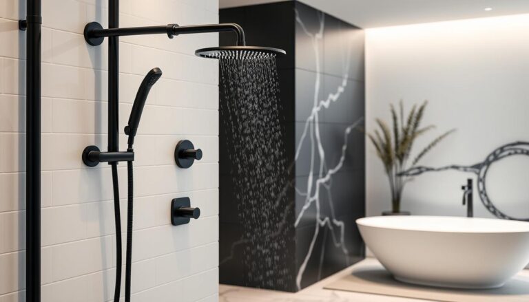 black shower fixtures