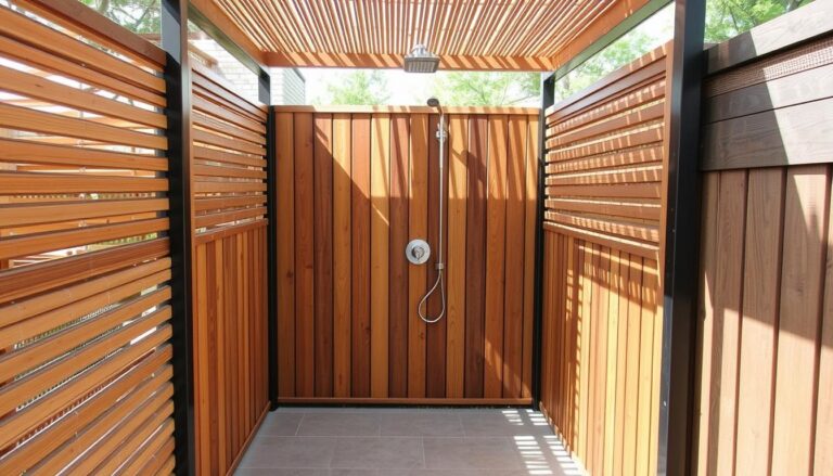 outdoor shower enclosure