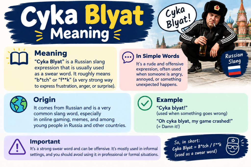 Cyka Blyat Meaning