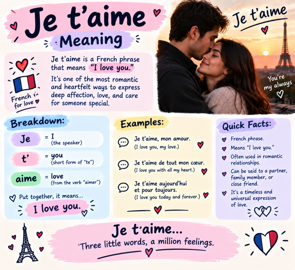 Je T’Aime Meaning