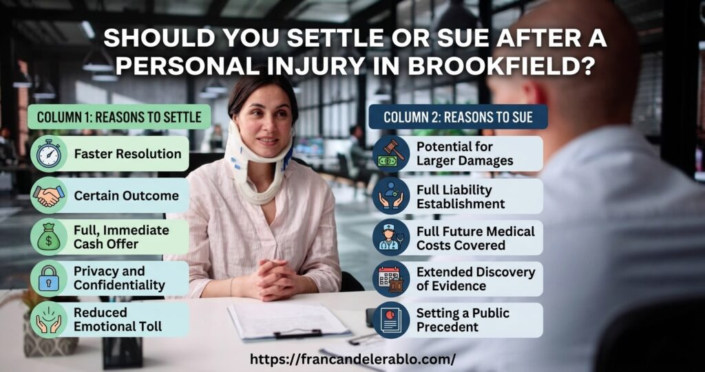 Should You Settle or Sue After a Personal Injury in Brookfield? Personal Injury